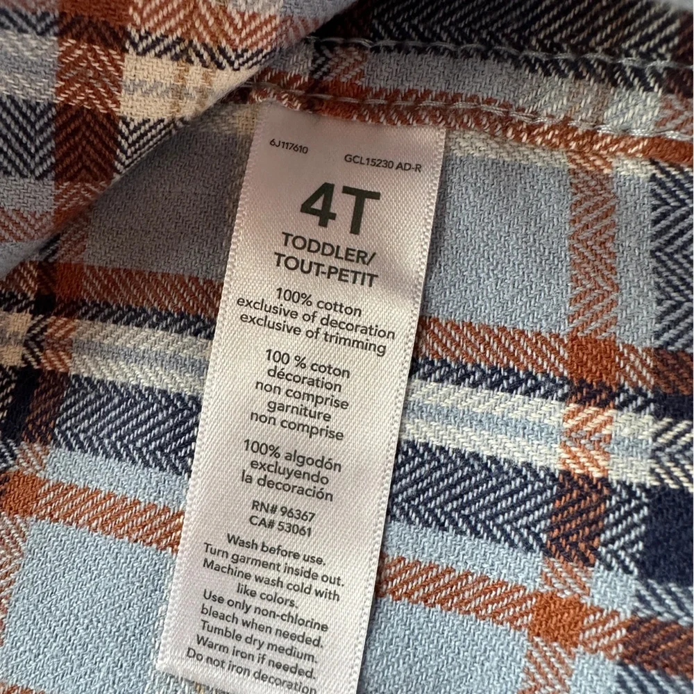Set of 3 OshKosh B’Gosh Plaid Button-Up Shirt Size 4T
